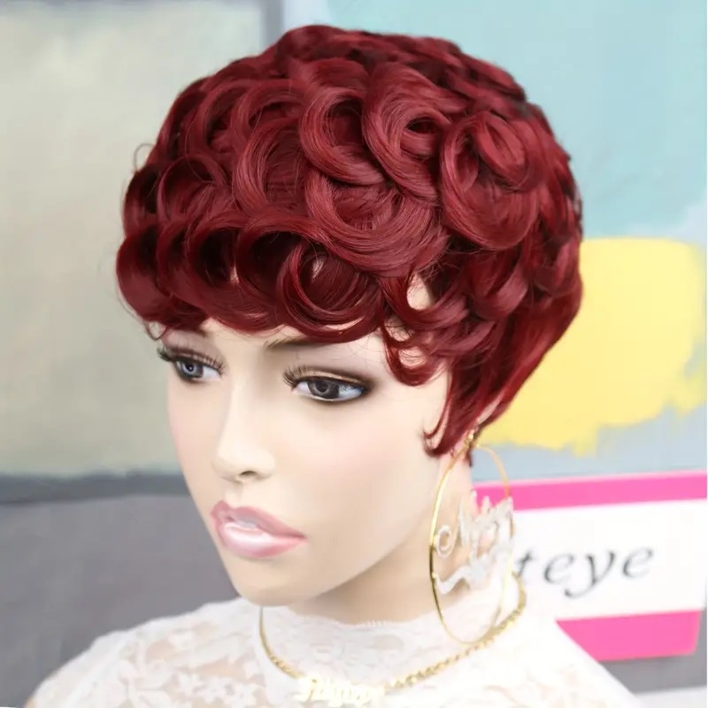 Short Curly Pixie Cut Wig